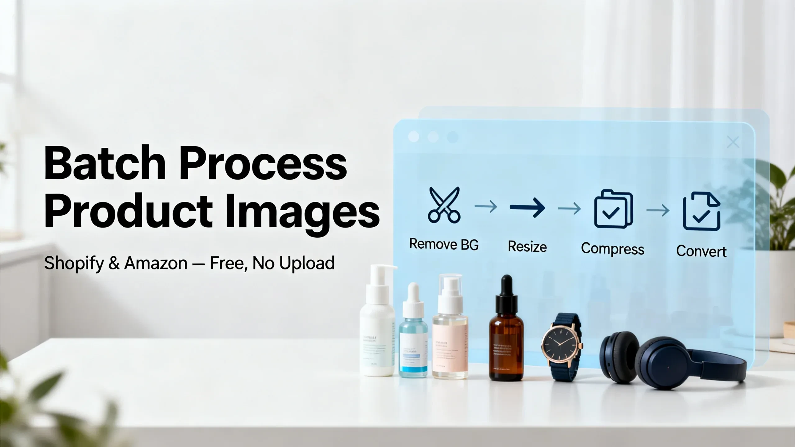 Batch Process Product Images for Shopify & Amazon Free