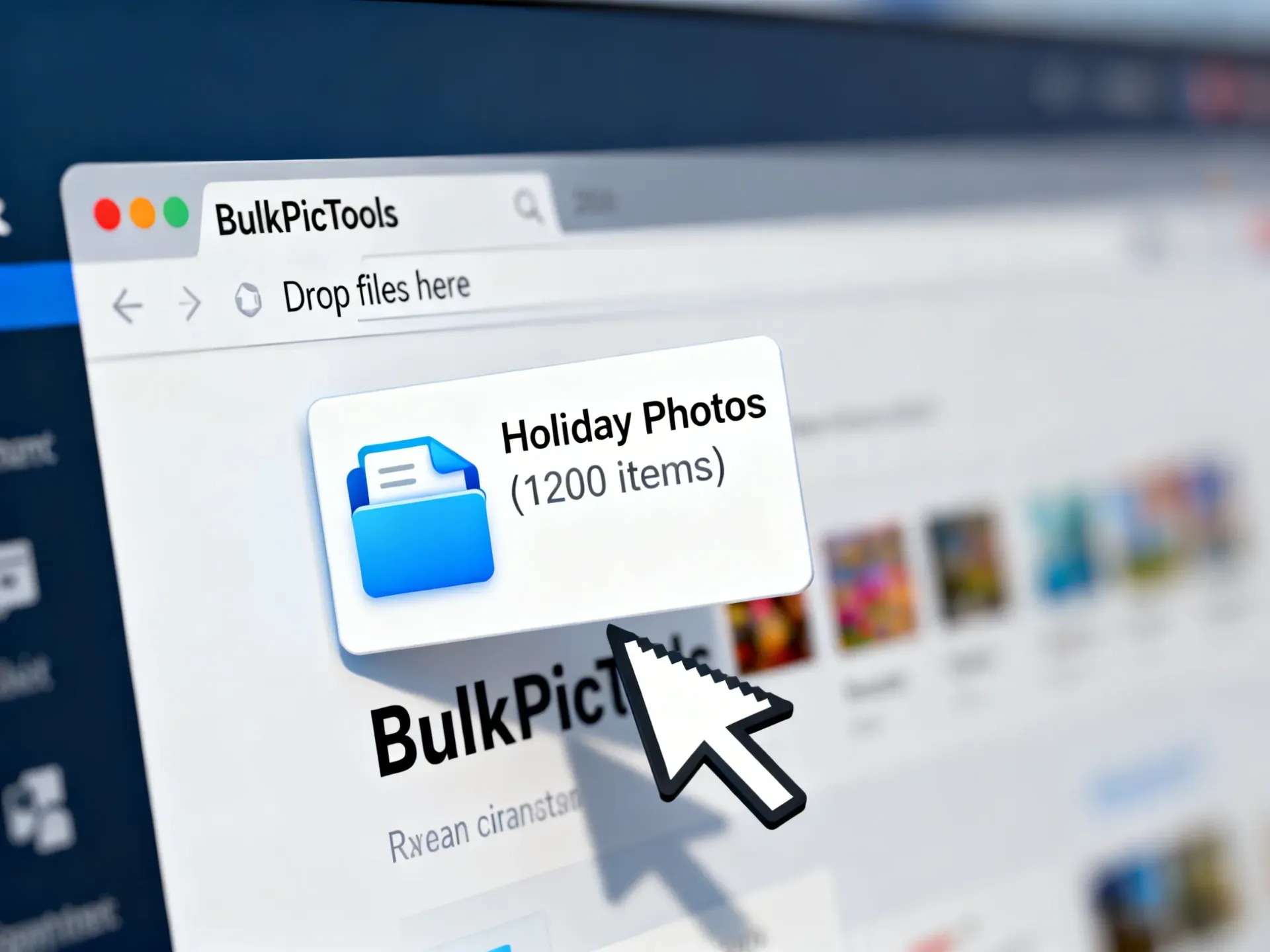 Dragging a folder with 1000+ photos into BulkPicTools