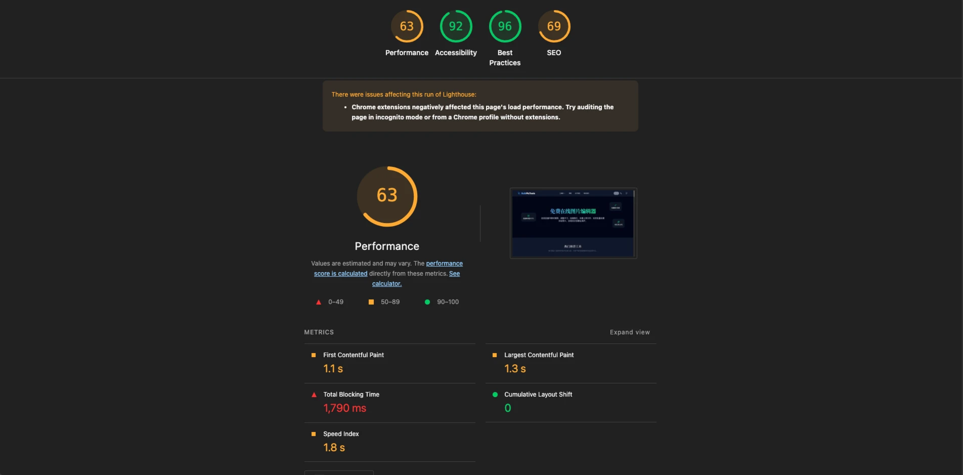 Nuxt 4 Initial PageSpeed Score with Tailwind CSS Issues