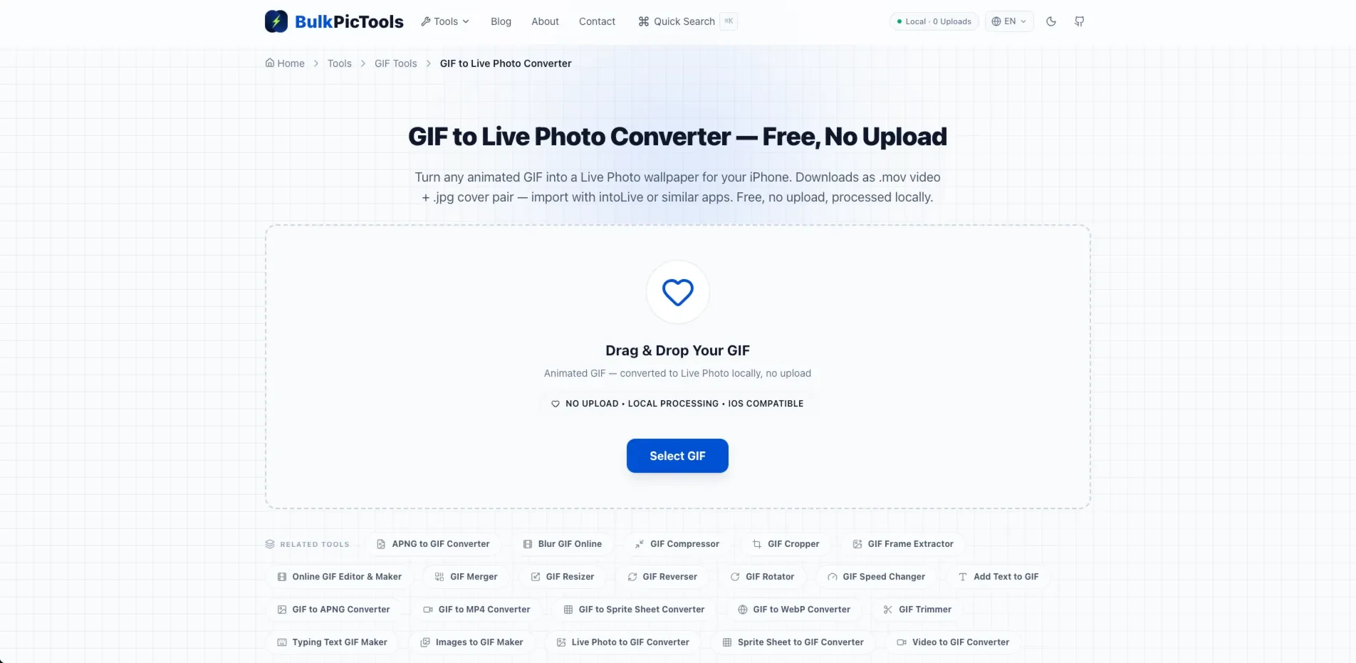 Open GIF to Live Photo Converter