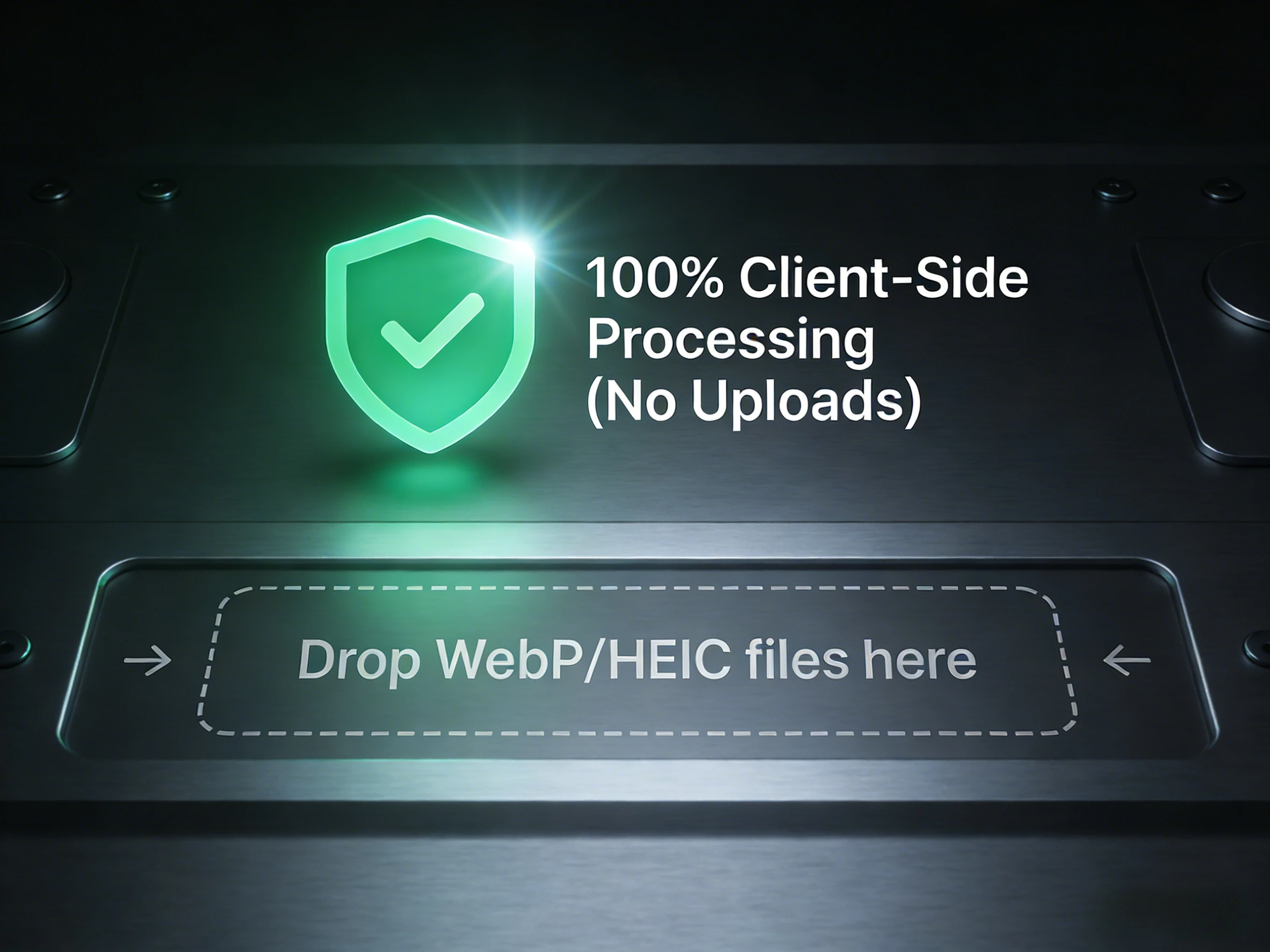 Secure client-side image converter interface with no server upload needed